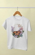 Girl Round Neck Half Sleeve Monarc Butterfly - 11Y / White