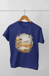 Girl Round Neck Half Sleeve Safari Animal - 11Y / Royal Blue
