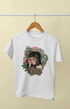 Girl Round Neck Half Sleeve Wild - 11Y / White