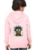Kids Hooded SweatShirt DollarBoy (Front/Back Design) - Baby Pink / 36-47M