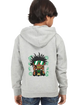 Kids Hooded SweatShirt DollarBoy (Front/Back Design) - Grey Melange / 36-47M