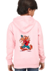 Kids Hooded SweatShirt Flyng (Front/Back Design) - Baby Pink / 36-47M