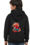Kids Hooded SweatShirt Flyng (Front/Back Design) - Black / 36-47M