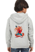 Kids Hooded SweatShirt Flyng (Front/Back Design) - Grey Melange / 36-47M