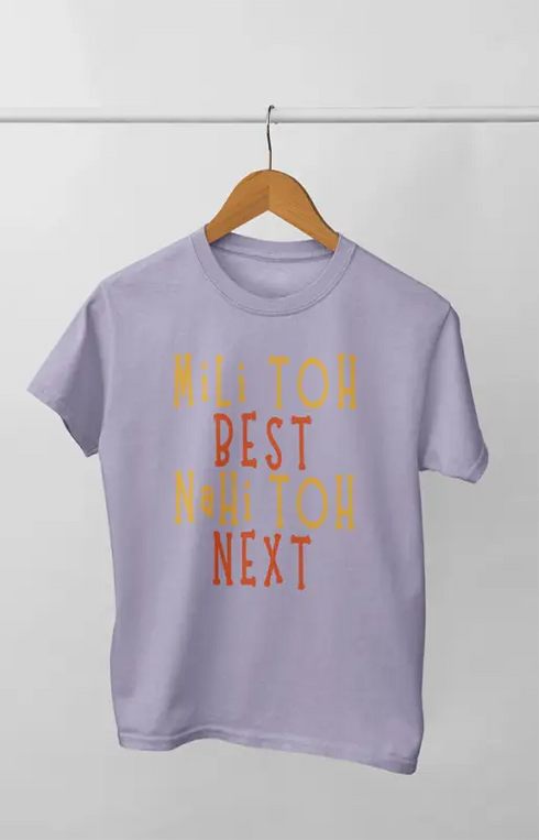 Men’s Half Sleeve Round Neck Mili Tohh - S / Lavender