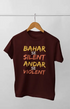Men’s Half Sleeve Round Neck TShirt Bahar Se - S / Maroon
