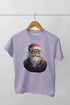 Men’s Half Sleeve Round Neck Tshirt ChristmasSantaW - Lavender / S