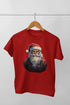 Men’s Half Sleeve Round Neck Tshirt ChristmasSantaW - Red / S