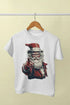Men’s Half Sleeve Round Neck Tshirt ChristmasSantaC - White / S
