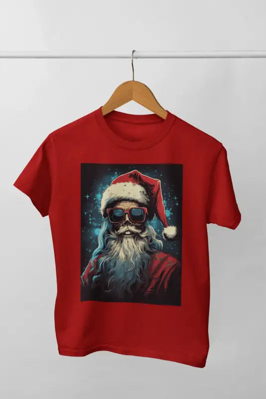 Men’s Half Sleeve Round Neck Tshirt Christmas Skell - Red / S