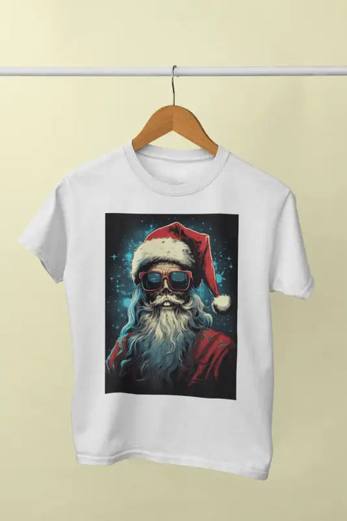 Men’s Half Sleeve Round Neck Tshirt Christmas Skell - White / S