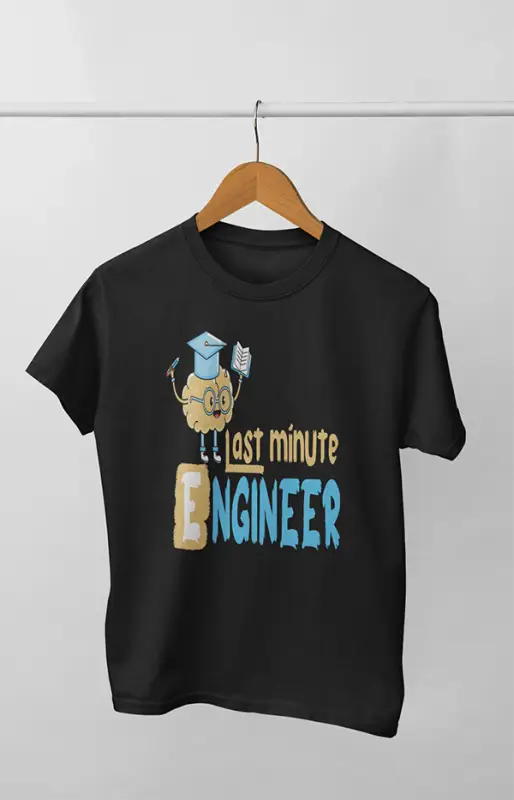 Men’s Half Sleeve Round Neck Tshirt Last Minute - S / Black