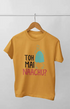 Men’s Half Sleeve Round Neck Tshirt Nachu Kya - S / Golden Yellow - Men’s T-shirt