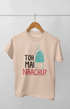 Men’s Half Sleeve Round Neck Tshirt Nachu Kya - S / Peach - Men’s T-shirt