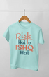 Men’s Half Sleeve Round Neck Tshirt Risk Hai - S / Mint