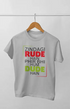 Men’s Half Sleeve Round Neck Tshirt Zindagi Rude - S / Grey Melange