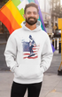 Mens Hooded SweatShirt American Scaters - White / XS