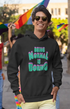 Mens Hooded SweatShirt Being Normal - Black / XS