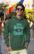 Mens Hooded SweatShirt Being Normal - Bottle Green / XS