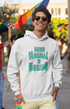 Mens Hooded SweatShirt Being Normal - White / XS