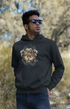 Mens Hooded SweatShirt BoxingArt - Black / XS