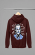 Mens Hooded SweatShirt Crazy - Maroon / XS