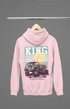 Mens Hooded SweatShirt Dirty Road - Light Baby Pink / XS