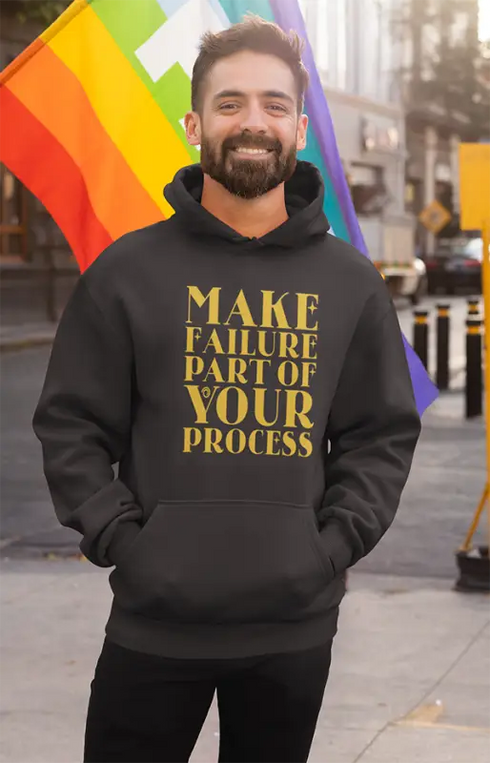 Mens Hooded SweatShirt Failure - Black / XS