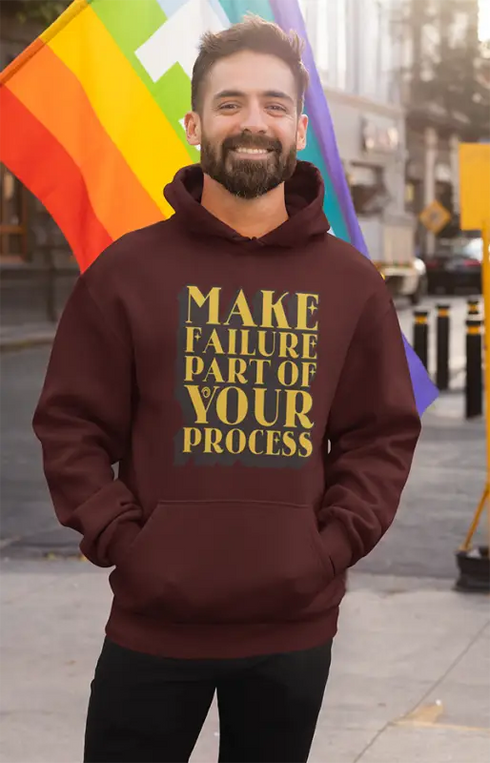 Mens Hooded SweatShirt Failure - Maroon / XS