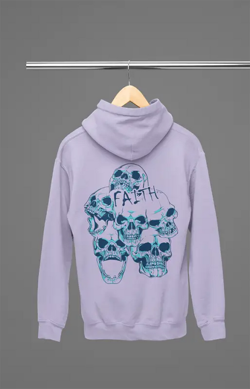 Mens Hooded SweatShirt Faith - Lavender / XS