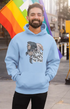 Mens Hooded SweatShirt Fortune - Baby Blue / XS