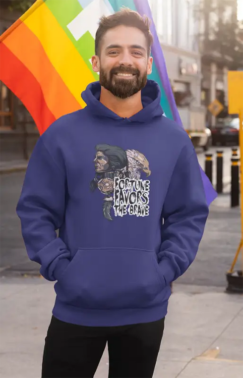 Mens Hooded SweatShirt Fortune - Royal Blue / XS
