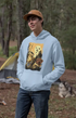 Mens Hooded SweatShirt Hunting Shine - Baby Blue / XS