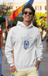 Mens Hooded SweatShirt LondonArt - White / XS