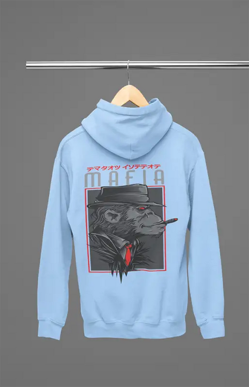 Mens Hooded SweatShirt Mafia - Baby Blue / XS