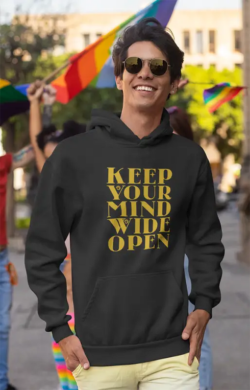 Mens Hooded SweatShirt Mind - Black / XS