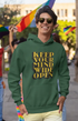Mens Hooded SweatShirt Mind - Bottle Green / XS