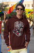 Mens Hooded SweatShirt Rickter - Maroon / XS