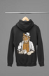 Mens Hooded SweatShirt Tiger - Black / XS