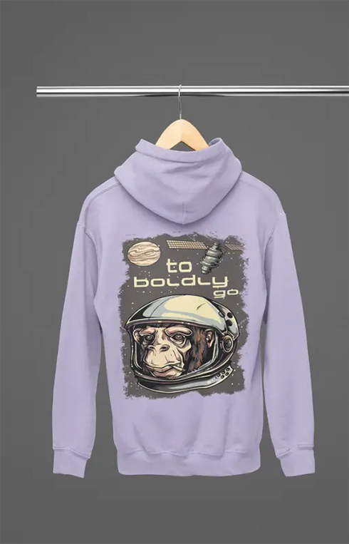 Mens Hooded SweatShirt To Boldly - Lavender / XS