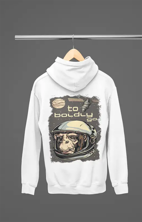 Mens Hooded SweatShirt To Boldly - White / XS
