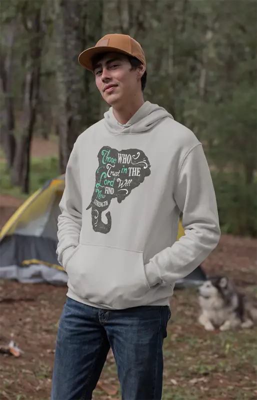 Mens Hooded SweatShirt Trust - Grey Melange / XS