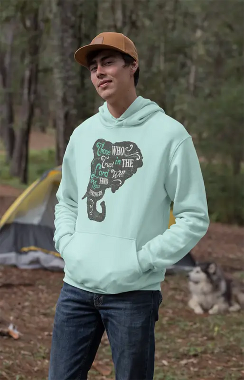 Mens Hooded SweatShirt Trust - Mint / XS
