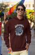 Mens Hooded SweatShirt Vintage - Maroon / XS