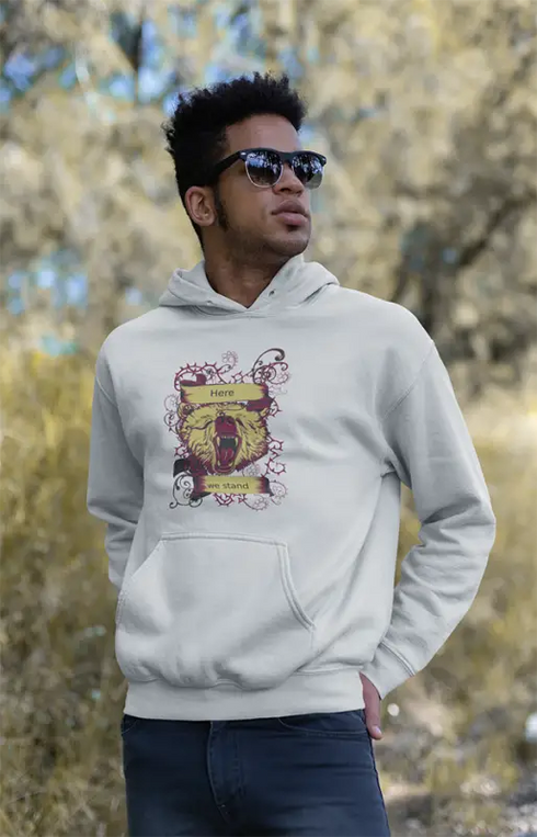 Mens Hooded SweatShirt We Stand - White / XS