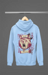 Mens Hooded SweatShirt Winter Coming - Baby Blue / XS