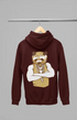 Mens Hooded SweatShirt Wolf Men - Maroon / XS