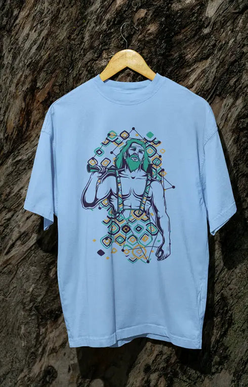 Mens Oversized Classic T-Shirt Axemen - Baby Blue / XS