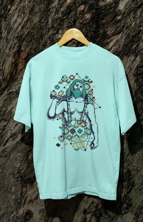 Mens Oversized Classic T-Shirt Axemen - Mint / XS