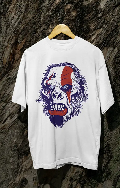 Mens Oversized Classic T-Shirt BigMonkey - White / XS